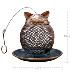 Cat Shaped Bird  hanging Feeder Vintage